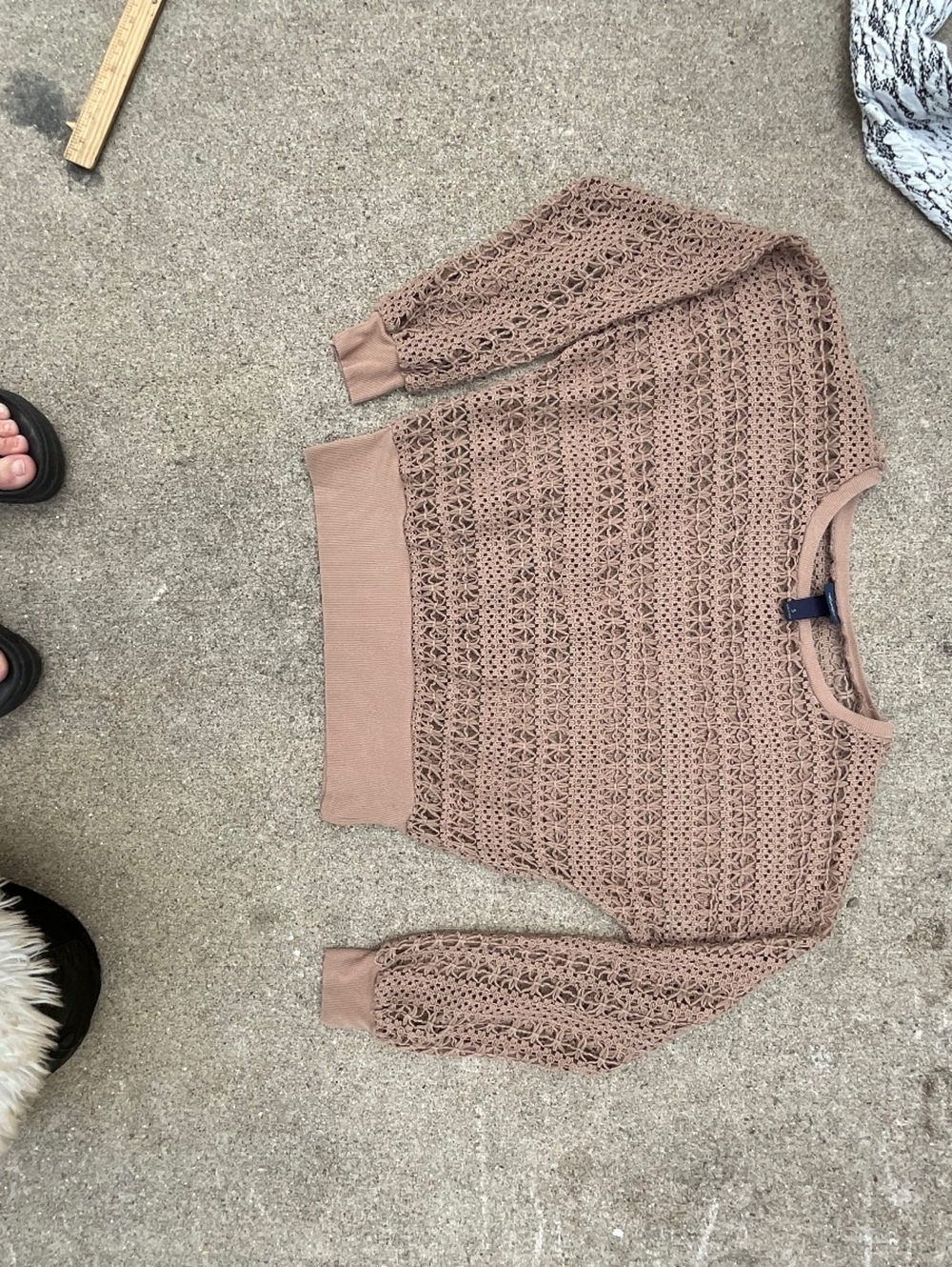 Daytrip Tan open knit sweater Size Unknown
